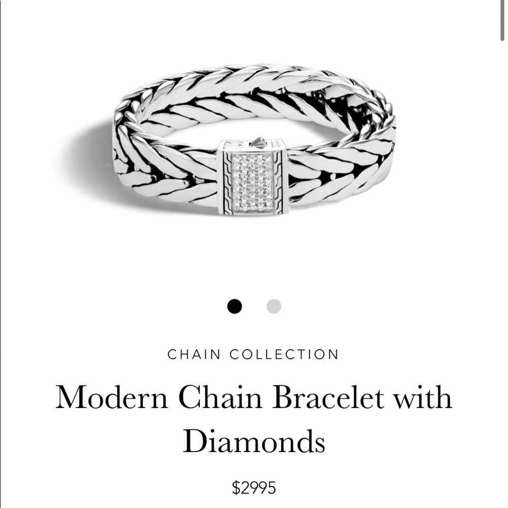 John Hardy Chain Bracelet with Diamonds